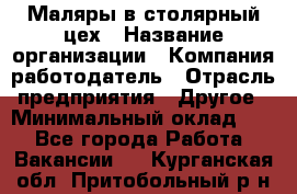 Маляры в столярный цех › Название организации ­ Компания-работодатель › Отрасль предприятия ­ Другое › Минимальный оклад ­ 1 - Все города Работа » Вакансии   . Курганская обл.,Притобольный р-н